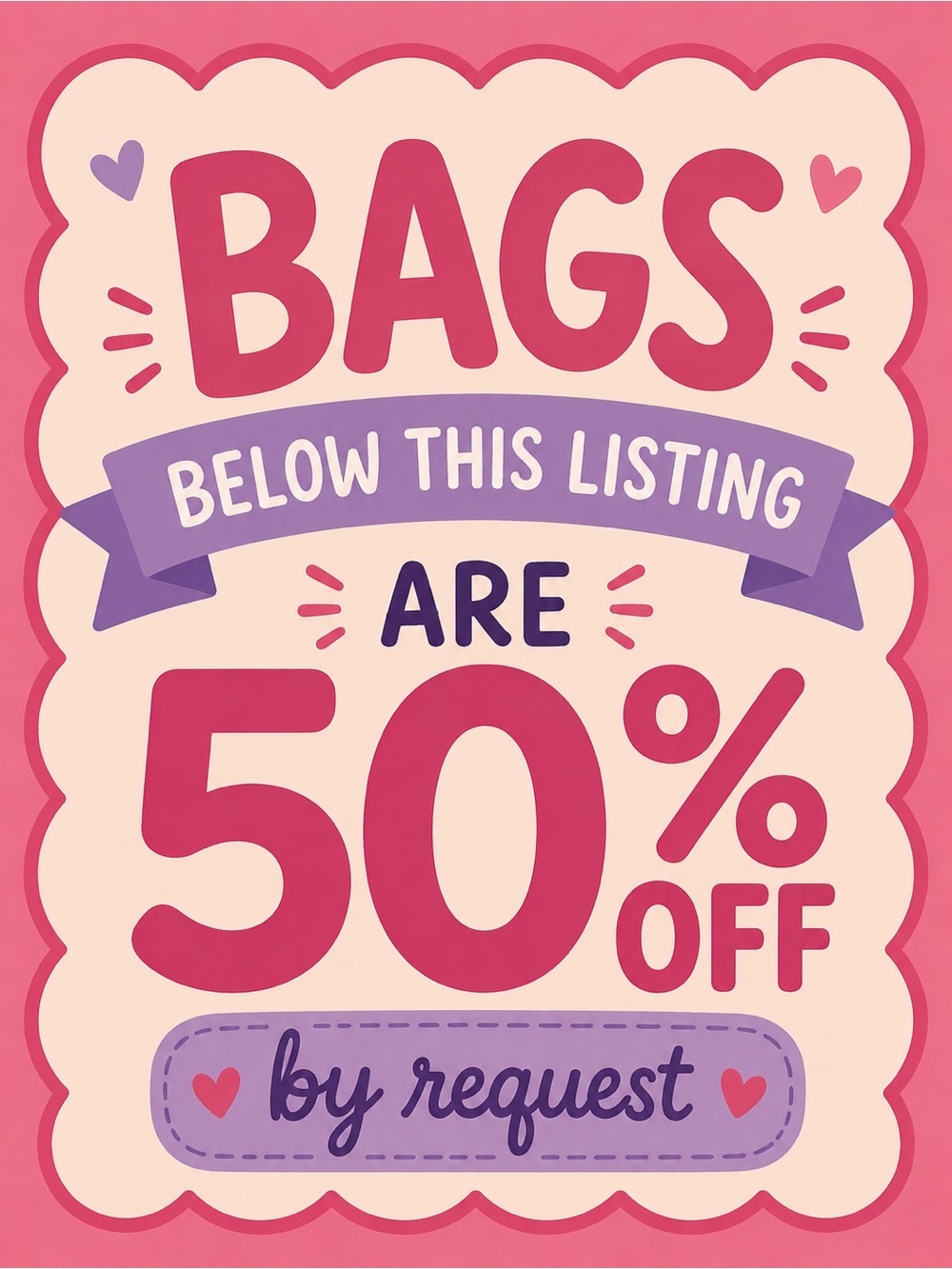 Bags below this listing are by request only! 👛